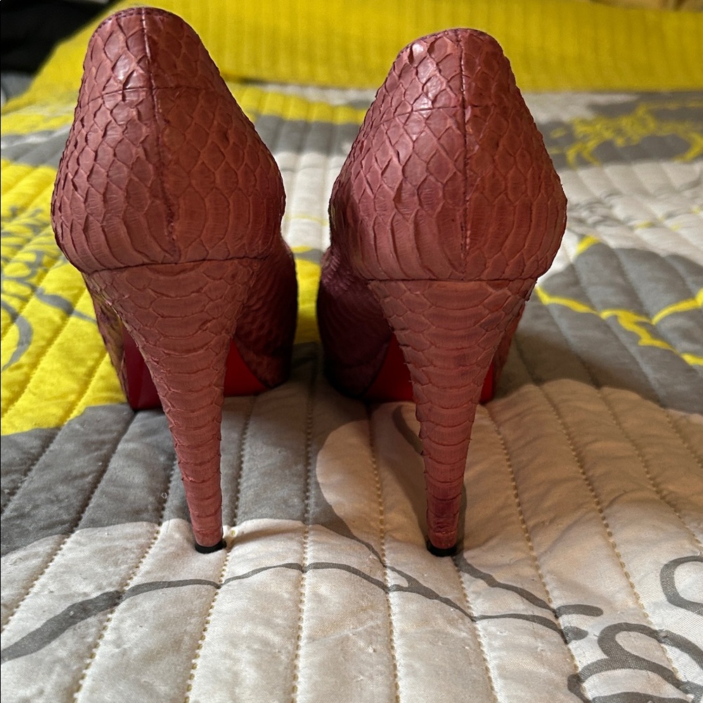 Christian Louboutin Peep Toe Heels - Pink - Picture 3 of 6